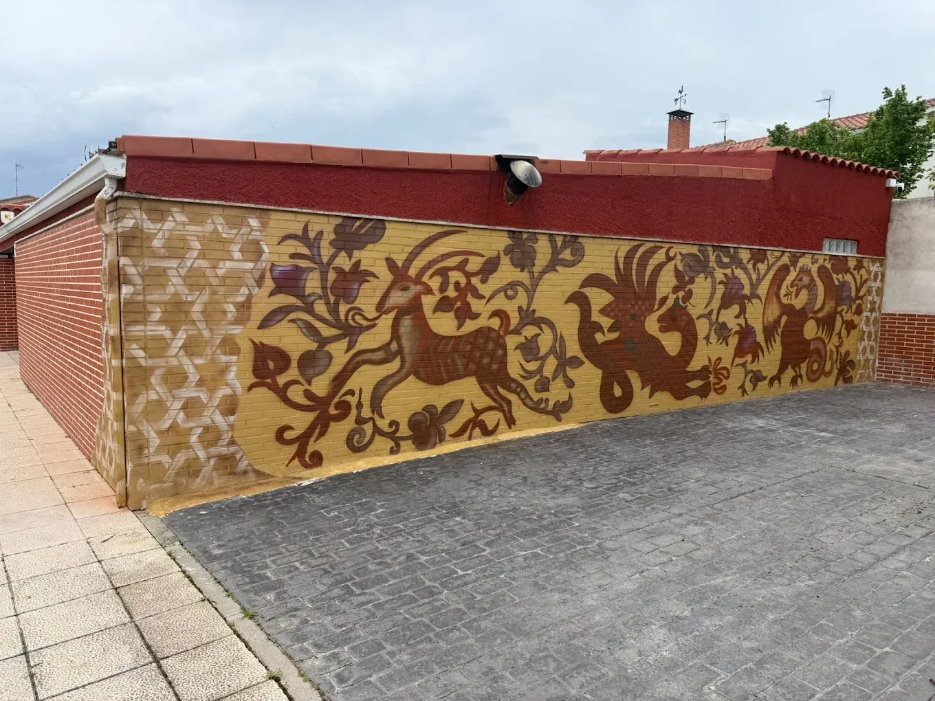 Mural de inspiración medieval